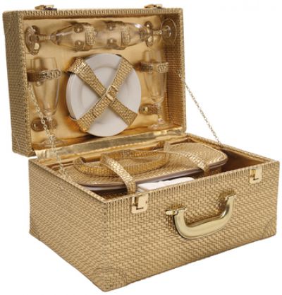 Kufer piknikowy Shining złoty quattro   - Kare Design