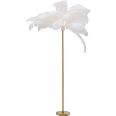 Lampa Feather Palm biała podłogowa 165cm - Kare Design