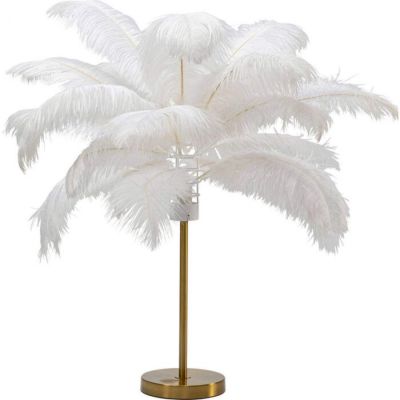 Lampa Feather Palm biała stołowa 60cm - Kare Design