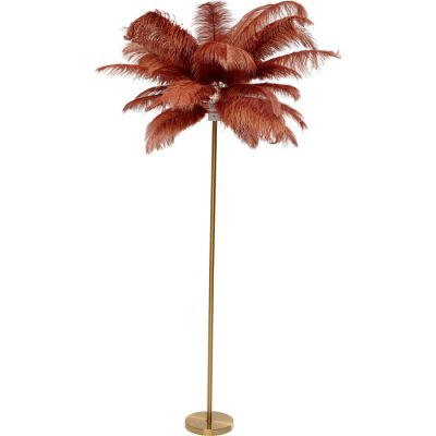 Lampa Feather Palm kolor rdzy podłogowa 165 cm - Kare Design