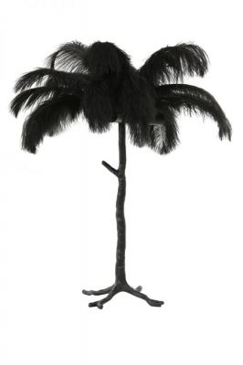 Lampa Feather pióra czarna stołowa 68 cm