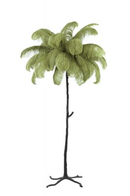 Lampa Feather pióra zielona podłogowa 180 cm