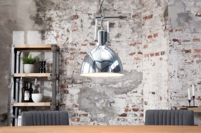 Lampa industrialna Factory II 40 cm srebrno-miedziana - Invicta Interior