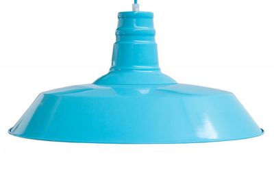 Lampa Luca industrialna niebieska wisząca  - Invicta Interior