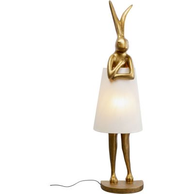 Lampa podłogowa Animal Rabbit złota biała 150 cm - Kare Design