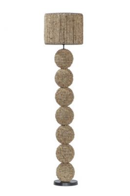 Lampa podłogowa Bali Beads z drewnianych pereł - Item International