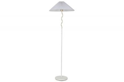Lampa podłogowa biała z plisowanym kloszem - Item International