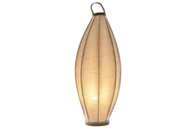 Lampa podłogowa Latarnia Boho 100 cm z lnu - Item International