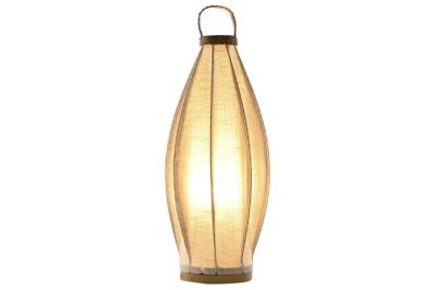 Lampa podłogowa Latarnia Boho 60 cm z lnu - Item International