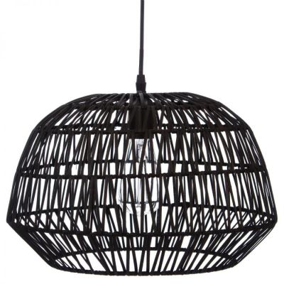 Lampa rattanowa Boho czarna - Atmosphera