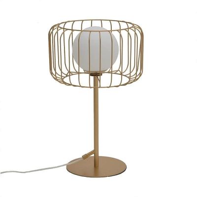 Lampa Retro Wire złota stołowa