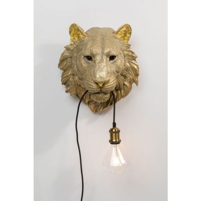 Lampa ścienna Głowa Lwa złota - Kare Design