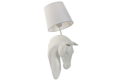 Lampa ścienna kinkiet Koń biały vintage - Item International