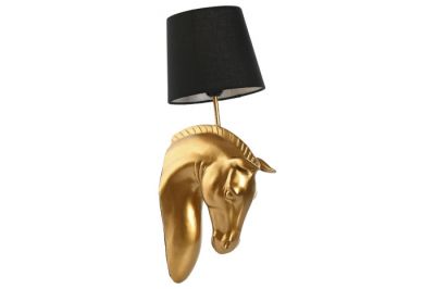 Lampa ścienna kinkiet Koń złoty vintage  - Item International
