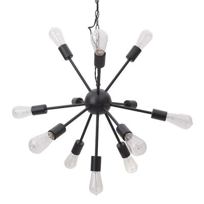 Lampa Sputnik industrialna wisząca 12 bulbs czarna