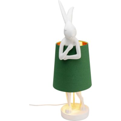 Lampa stołowa Animal Rabbit zielona 68cm - Kare Design