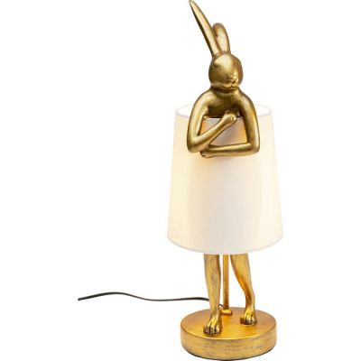 Lampa stołowa Animal Rabbit złoto biała 50cm - Kare Design