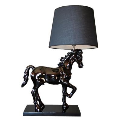 Lampa stołowa deco Horse czarna
