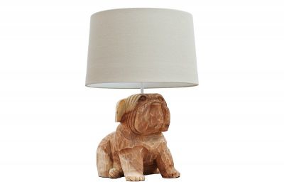 Lampa stołowa Dog drewniana  - Invicta Interior