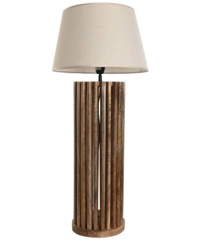 Lampa stołowa drewniana z lamelami 72 cm