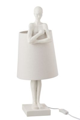 Lampa stołowa Figura Lumiere biała - Item International