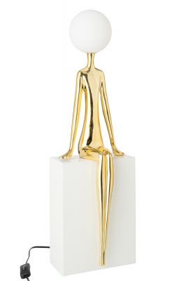 Lampa stołowa Muse Gold White