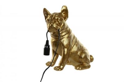 Lampa stołowa pies French Bulldog złota - Item International
