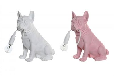 Lampa stołowa pies pastelowy French Bulldog