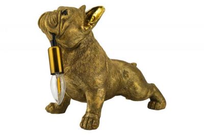 Lampa stołowa Pies Toto złoty