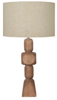 Lampa stołowa Pueblo z drewna mango - Item International