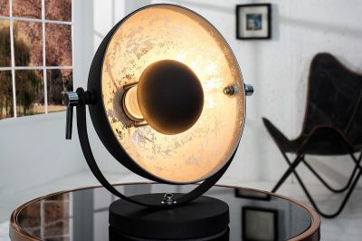 Lampa stołowa Spot Studio czarna & srebrna - Invicta Interior