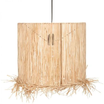 Lampa sufitowa Boho Havana z rafii 