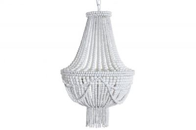 Lampa sufitowa Boho z drewnianymi perłami 78 cm 