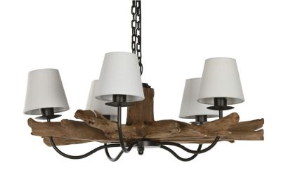 Lampa sufitowa drewniana Gałęzie 90 cm