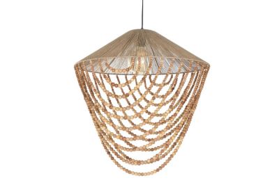 Lampa wisząca Drewniane Perły 70 cm