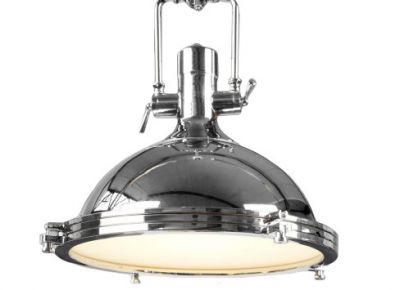 Lampa wisząca Industrial 45 cm chrom  - Invicta Interior