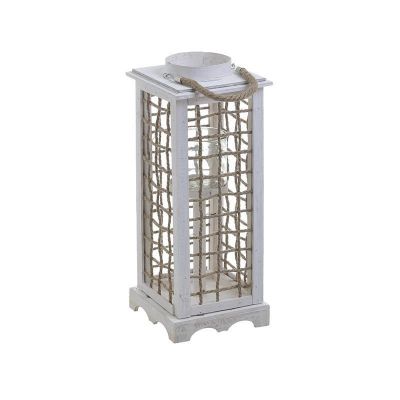 Lampion Boho biały sznurkowy 51cm
