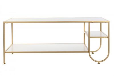 Ława Art Deco złota z półką - Item International