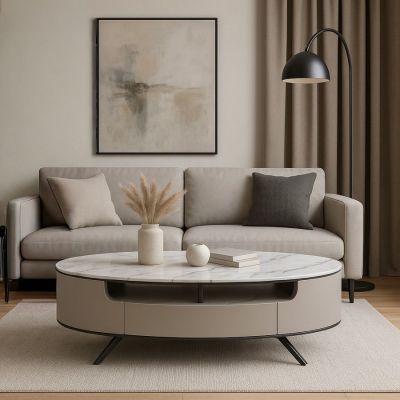 Ława Aurora z marmurowym blatem - Item International