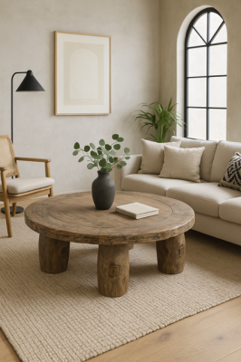 Ława okrągła drewniana Authentico - Item International