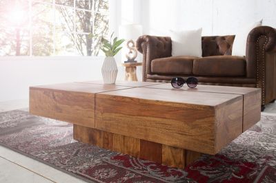 Ława Stolik Bolt 110 cm sheesham  - Invicta Interior