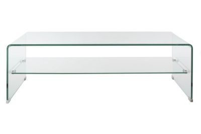 Ława szklana Clear Club 120 cm z półką