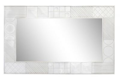 Lustro do komody drewnianej Diamond białej - Item International