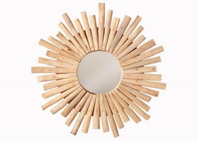 Lustro Riverside 60 cm drewno teak  - Invicta Interior