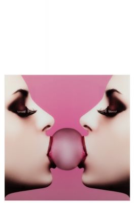 Obraz szklany Bubble Kiss pink