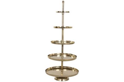 Patera złota aluminiowa 5-poziomowa 148 cm