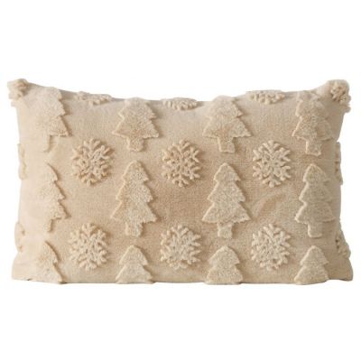 Poduszka dekoracyjna Winter Forest beżowa 50 x 30 cm