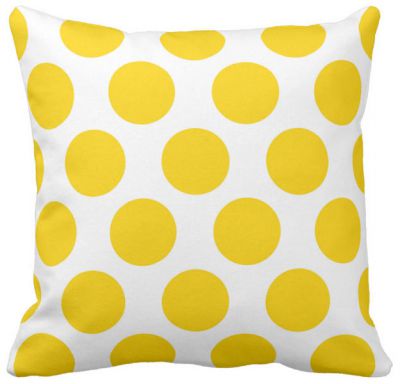 Poduszka Dots żółta  