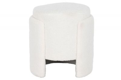 Puf Boucle okrągły biały - Item International