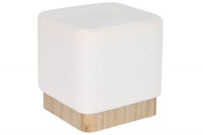  Puf Boucle wood biały - Item International